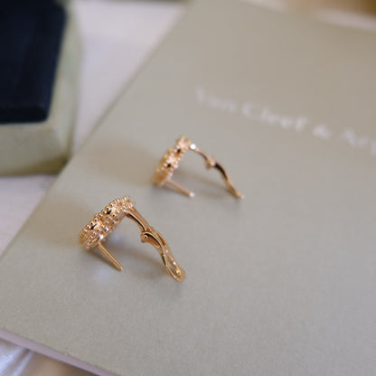 [Radiant Gem]¯LUCKY PINK GOLD WHITE MOP EARRINGS