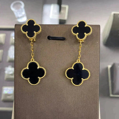 [Radiant Gem]¯CLOVER 2 MOTIFS  EARRINGS (MULTIPLE CHOICESC