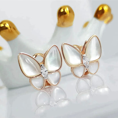 [Radiant Gem]¯BUTTERFLY MOP DIAMOND EARRINGS