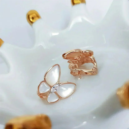 [Radiant Gem]¯BUTTERFLY MOP DIAMOND EARRINGS