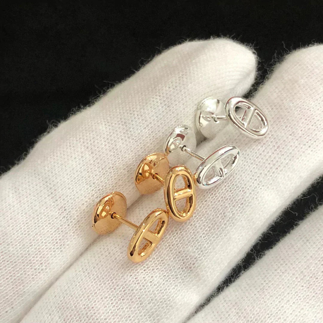 [Radiant Gem]¯CHAINE SMALL EARRINGS GOLD AND SILVER