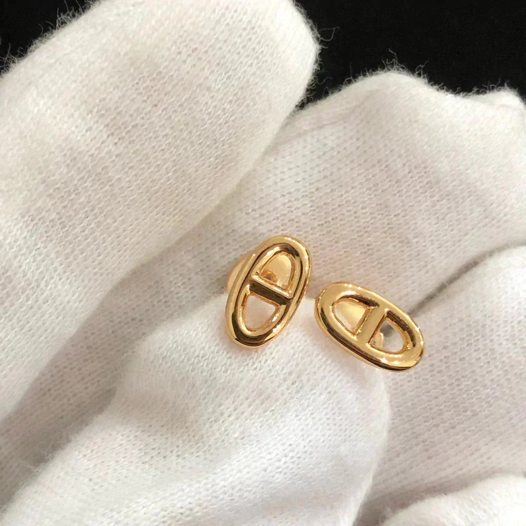 [Radiant Gem]¯CHAINE SMALL EARRINGS GOLD AND SILVER