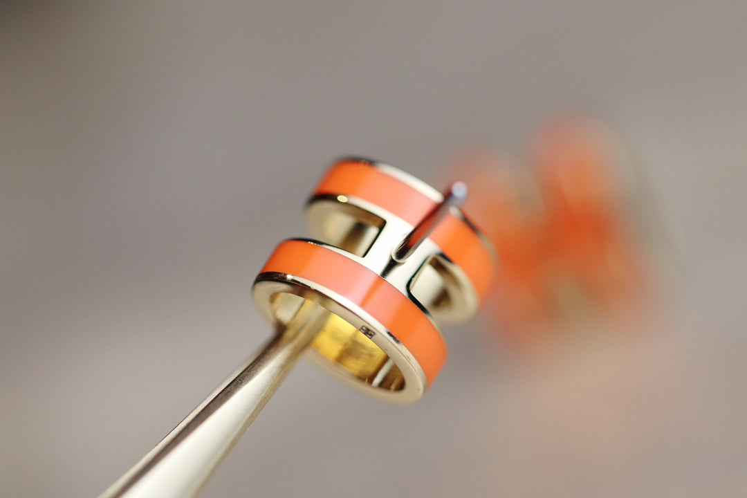 [Radiant Gem]¯MINI POP H EARRINGS ORANGE