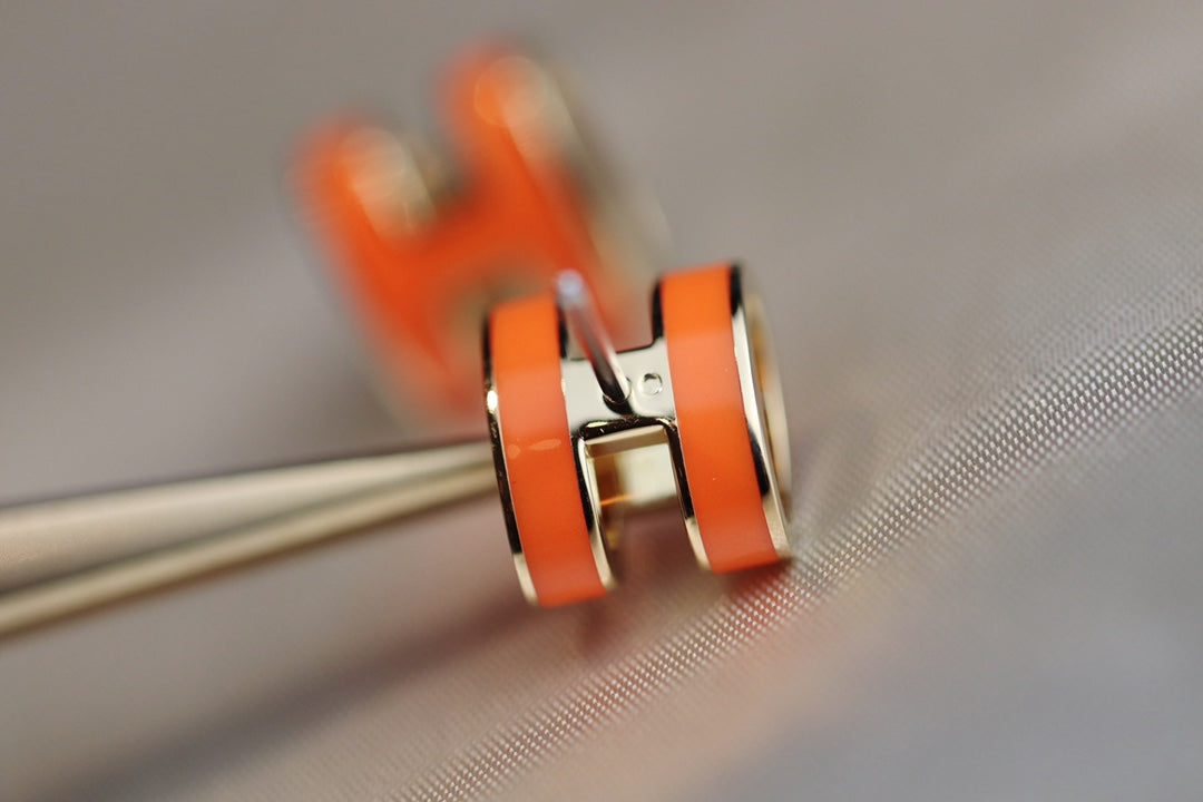 [Radiant Gem]¯MINI POP H EARRINGS ORANGE