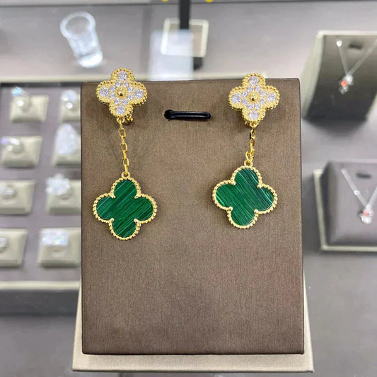 [Radiant Gem]¯CLOVER  2 MOTIFS  DIAMOND  EARRINGS (MULTIPLE CHOICESç´