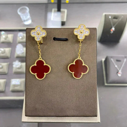 [Radiant Gem]¯CLOVER  2 MOTIFS  DIAMOND  EARRINGS (MULTIPLE CHOICESç´