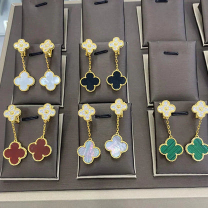[Radiant Gem]¯CLOVER  2 MOTIFS  DIAMOND  EARRINGS (MULTIPLE CHOICESç´