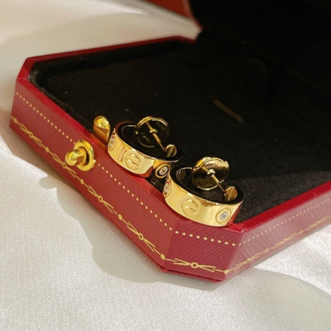 [Radiant Gem]¯LOVE EARRINGS 5.7MM 2 DIAMONDS