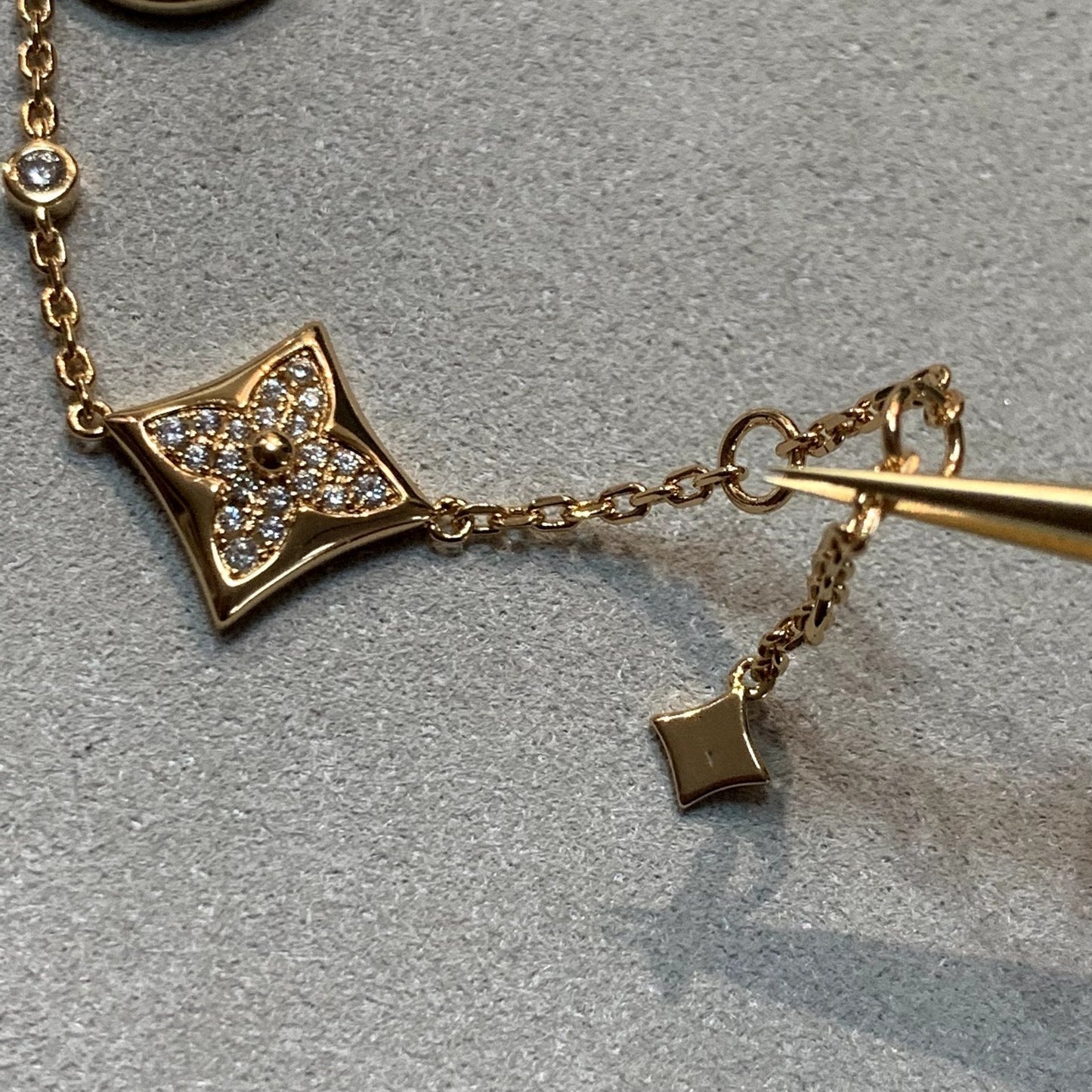 [Radiant Gem]¯STAR AND SUN 4 MOTIFS GOLD DIAMONDS BRACELET