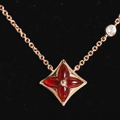 [Radiant Gem]¯STAR NECKLACE PINK GOLD 1 DIAMOND