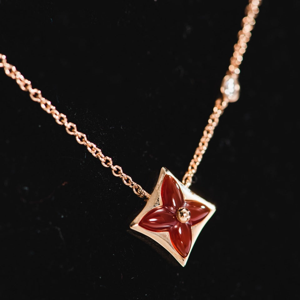 [Radiant Gem]¯STAR NECKLACE PINK GOLD 1 DIAMOND