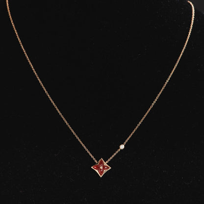 [Radiant Gem]¯STAR NECKLACE PINK GOLD 1 DIAMOND