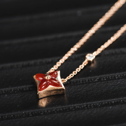 [Radiant Gem]¯STAR NECKLACE PINK GOLD 1 DIAMOND
