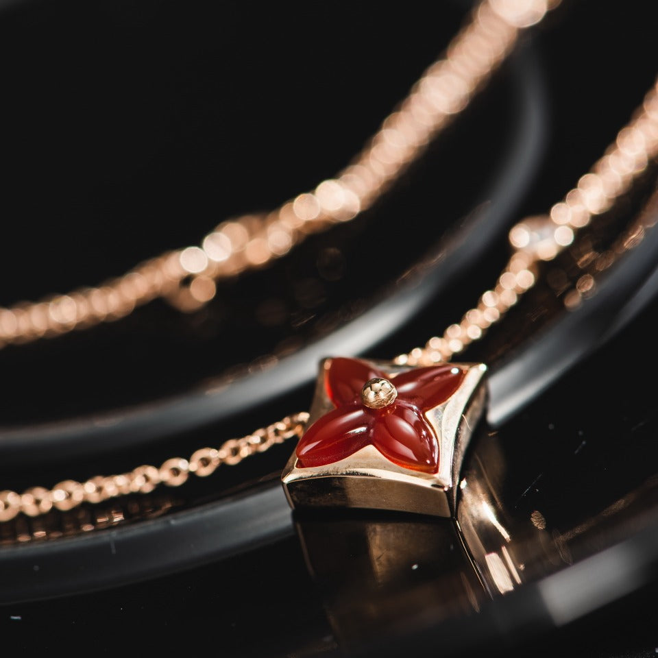 [Radiant Gem]¯STAR NECKLACE PINK GOLD 1 DIAMOND