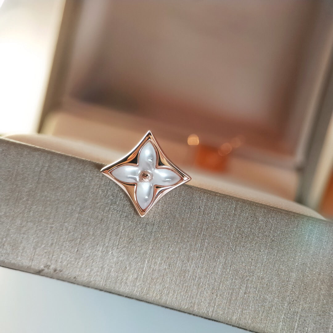 [Radiant Gem]¯STAR MOP PINK GOLD EARRINGS