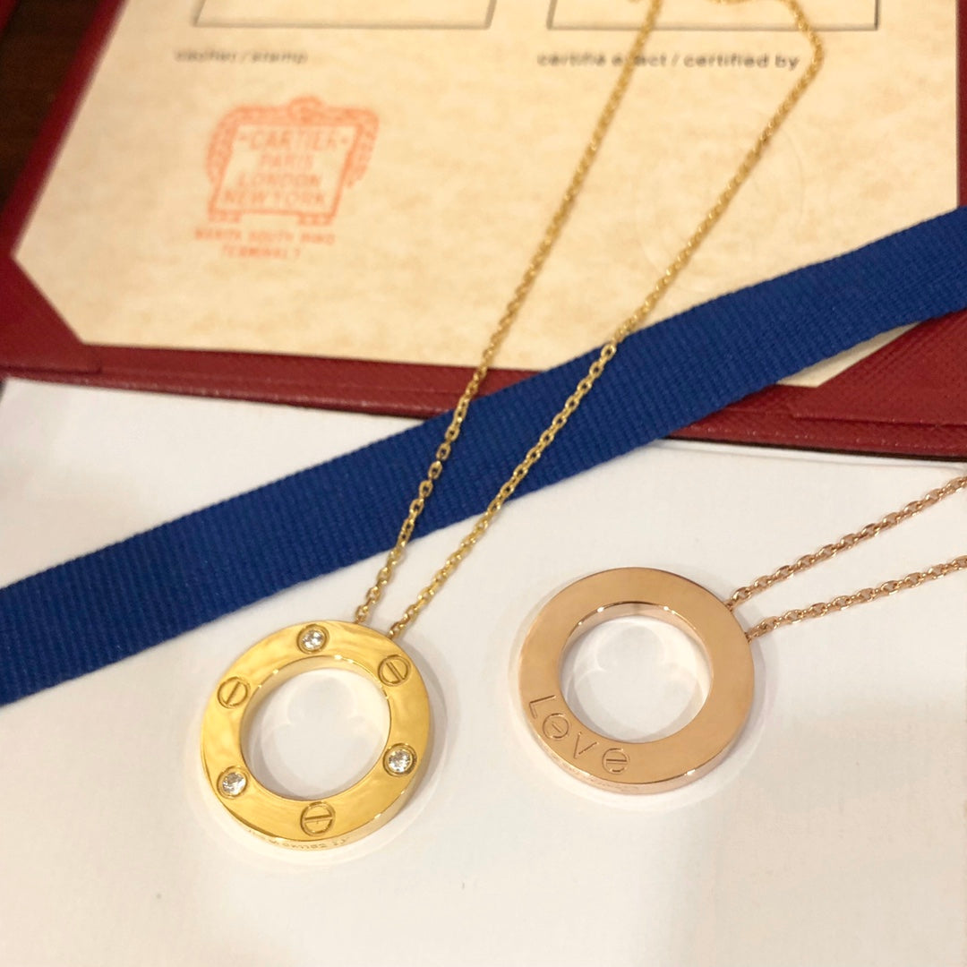 [Radiant Gem]¯LOVE NECKLACE 16MM 3 DIAMONDS