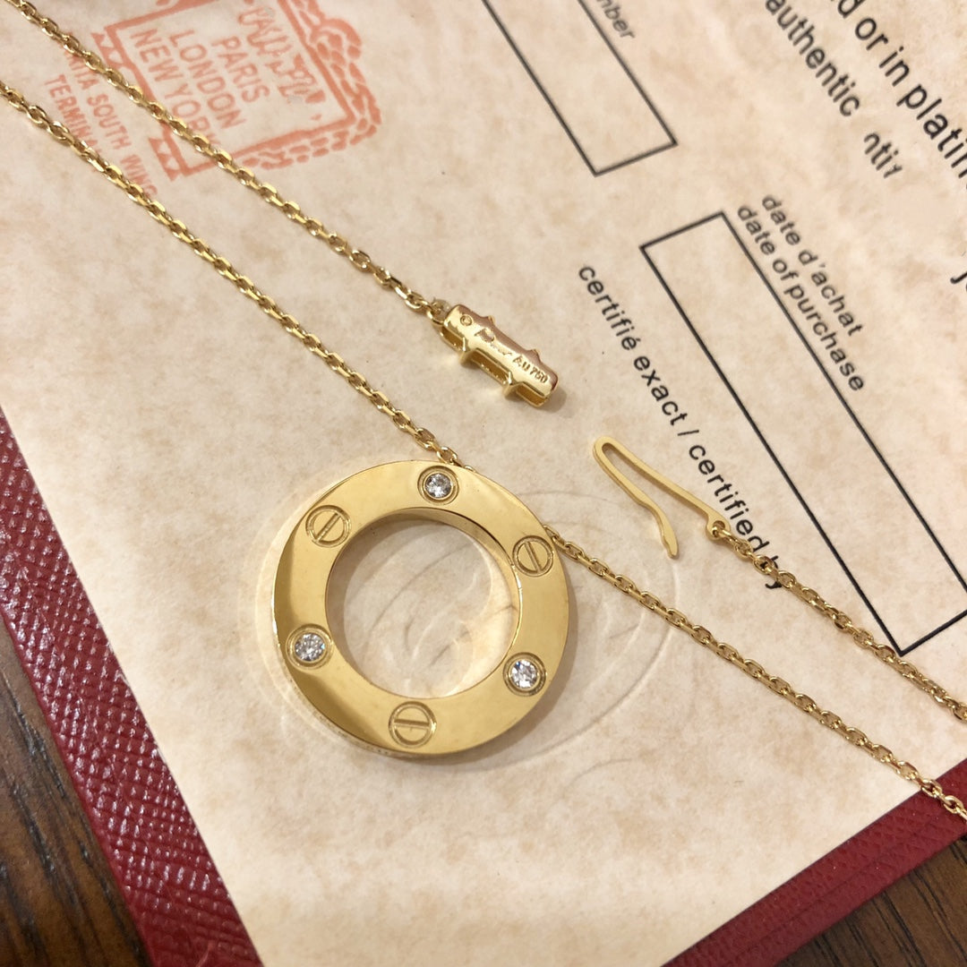 [Radiant Gem]¯LOVE NECKLACE 16MM 3 DIAMONDS