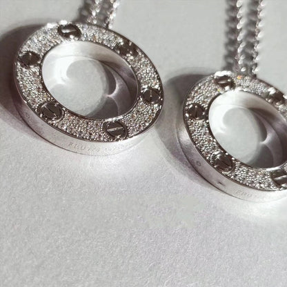 [Radiant Gem]¯LOVE NECKLACE ADJUSTABLE SILVER