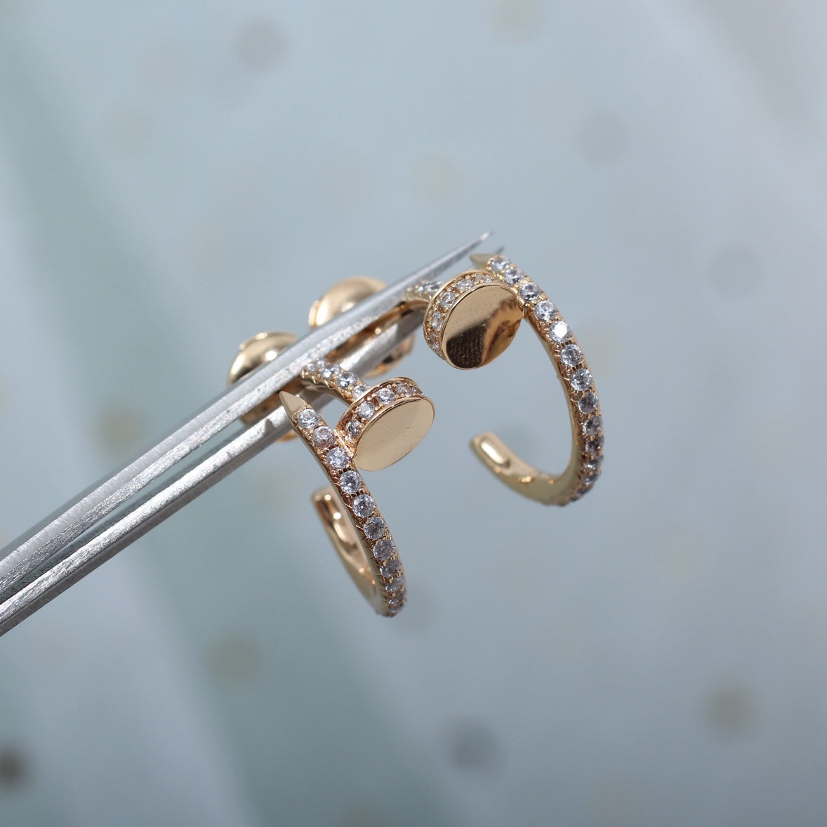 [Radiant Gem]¯JUSTE EARRINGS 12.75MM PINK GOLD DIAMOND
