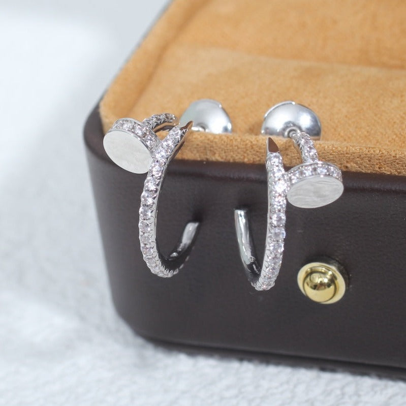 [Radiant Gem]¯JUSTE EARRINGS 12.75MM SILVER DIAMOND