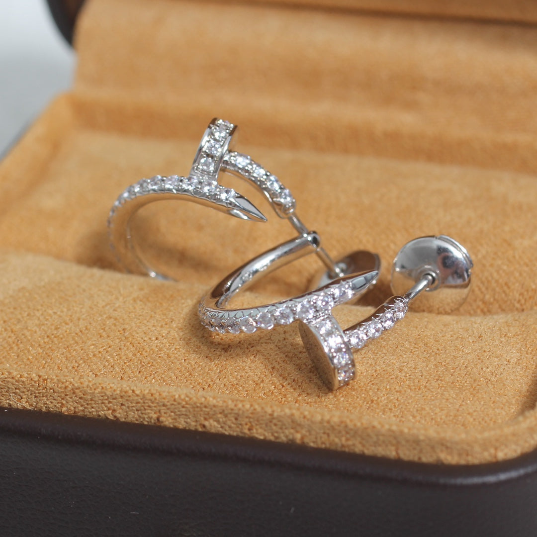 [Radiant Gem]¯JUSTE EARRINGS 12.75MM SILVER DIAMOND