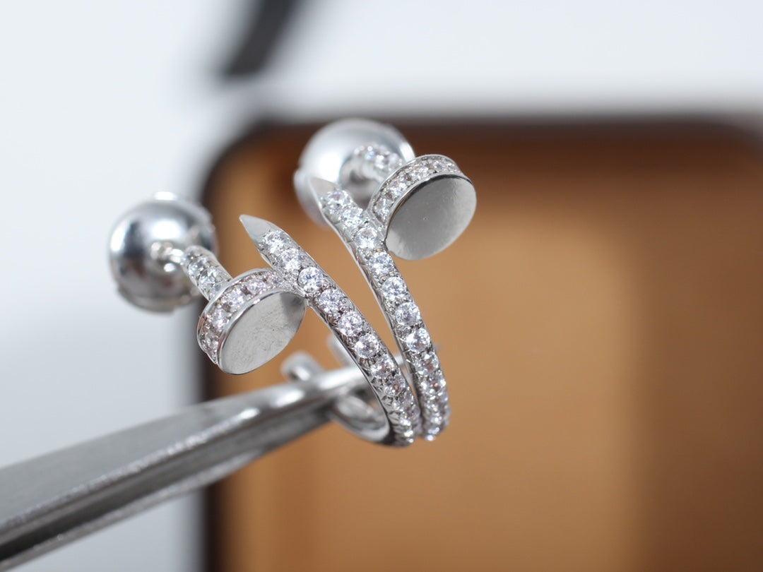 [Radiant Gem]¯JUSTE EARRINGS 12.75MM SILVER DIAMOND