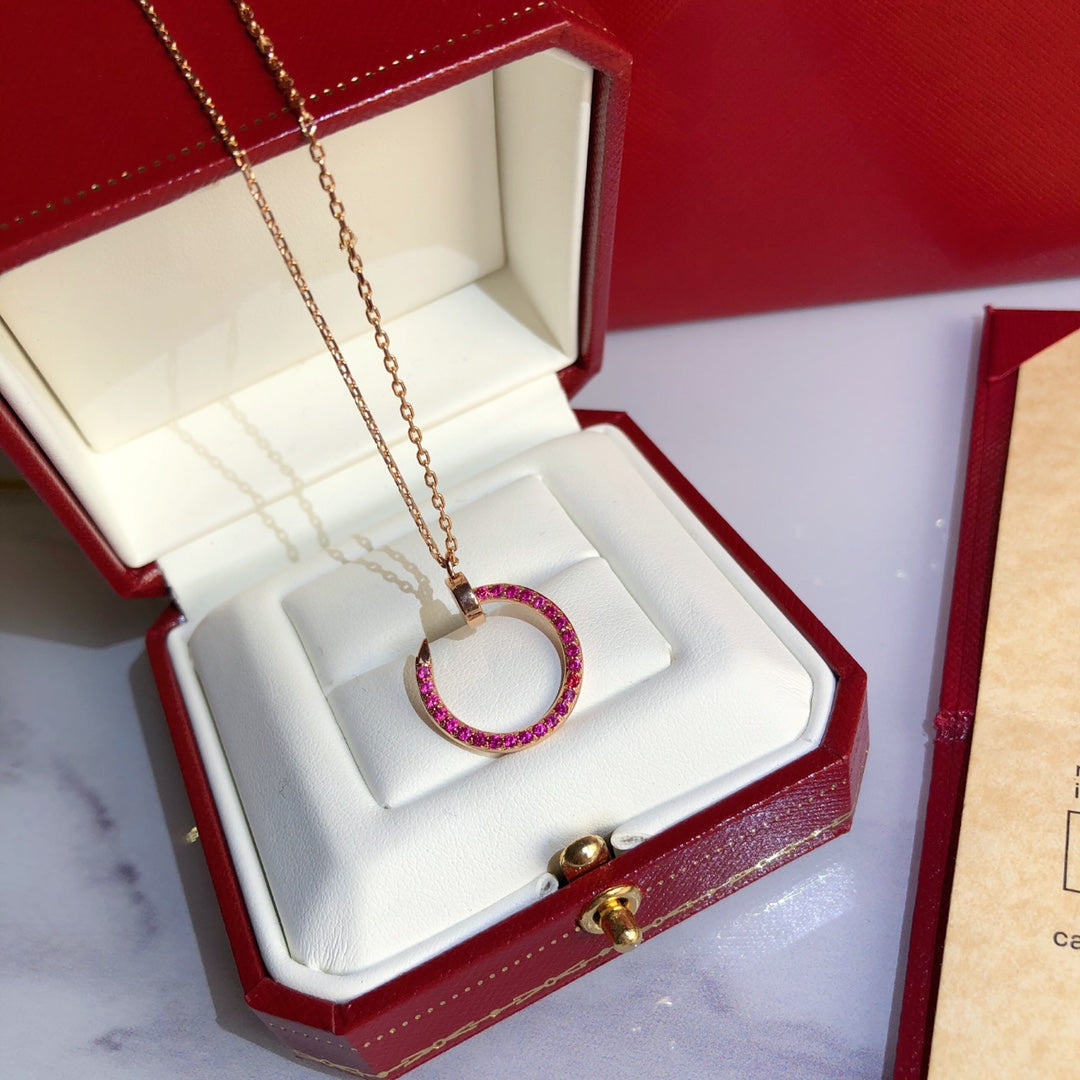 [Radiant Gem]¯JUSTE NECKLACE GOLD RED DIAMONDS