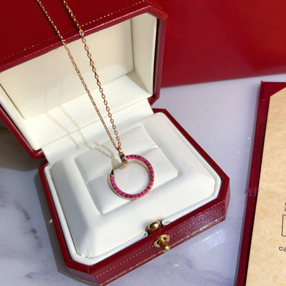 [Radiant Gem]¯JUSTE NECKLACE GOLD RED DIAMONDS