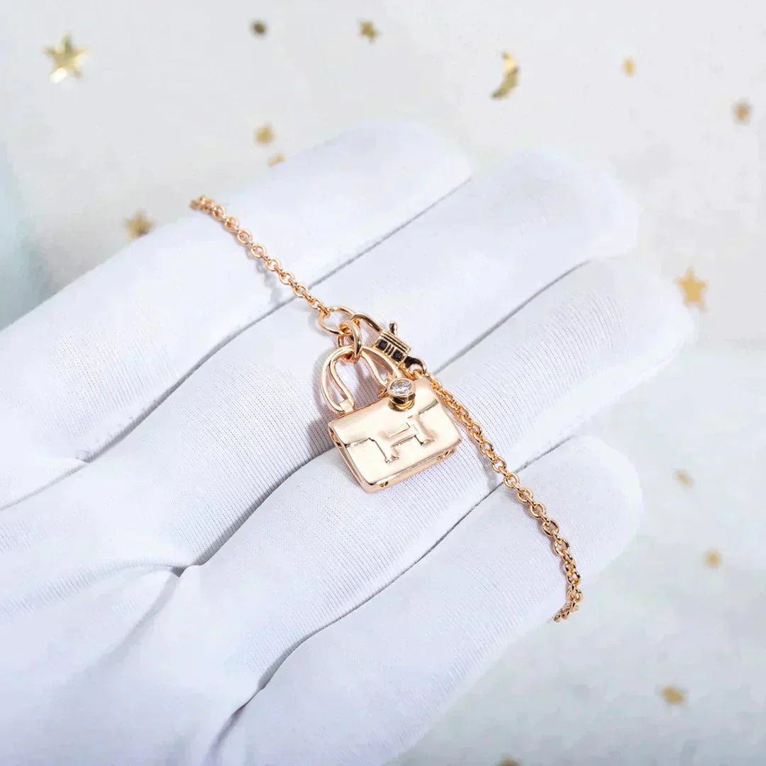 [Radiant Gem]¯AMULETTE PEDANT ROSE GOLD NECKLACE