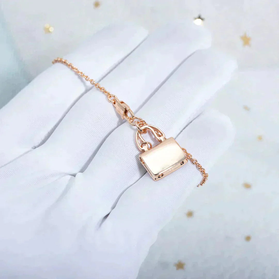 [Radiant Gem]¯AMULETTE PEDANT ROSE GOLD NECKLACE