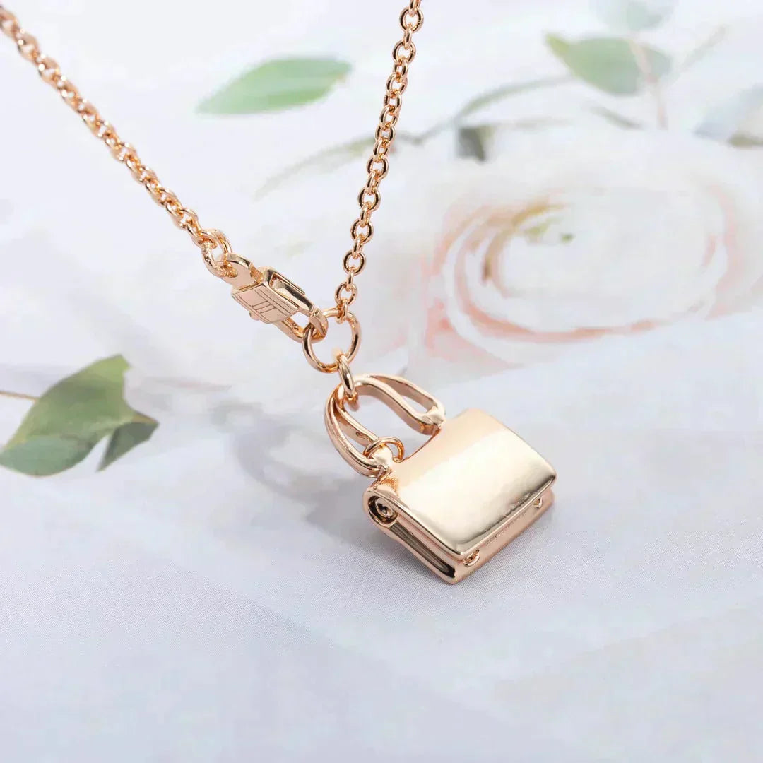 [Radiant Gem]¯AMULETTE PEDANT ROSE GOLD NECKLACE