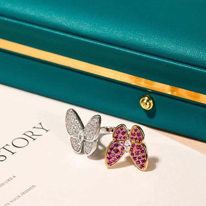 [Radiant Gem]¯TWIN BUTTERFLY DIAMOND RING