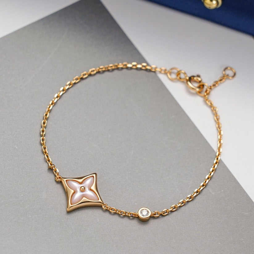 [Radiant Gem]¯STAR 1 DIAMOND PINK GOLD BRACELET