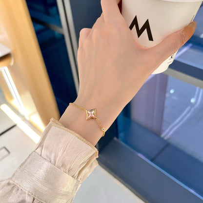 [Radiant Gem]¯STAR 1 DIAMOND PINK GOLD BRACELET