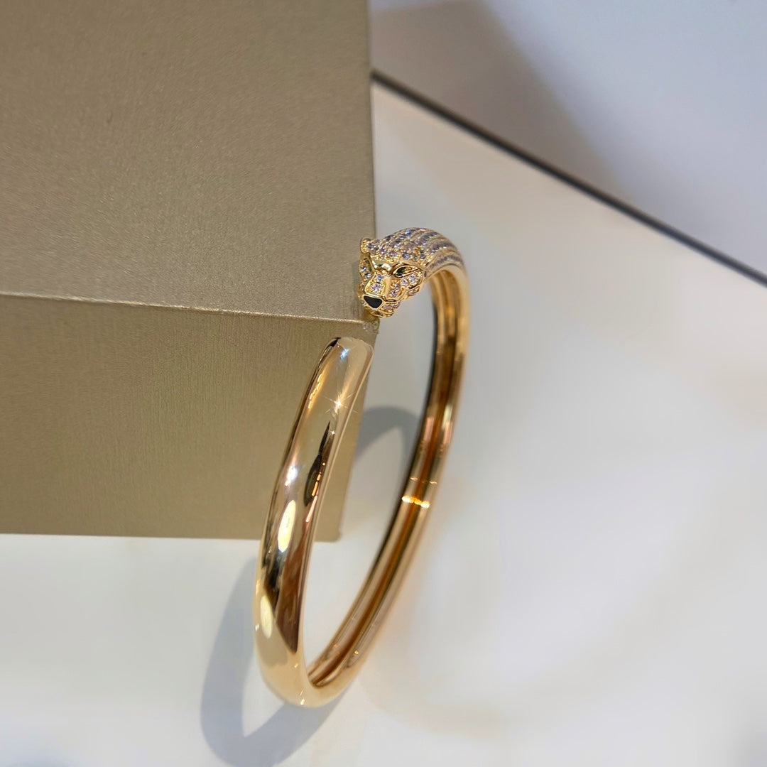 [Radiant Gem]¯PANTHERE GOLD DIAMOND OPEN BRACELET