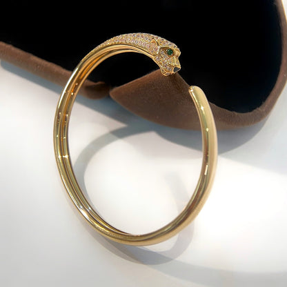 [Radiant Gem]¯PANTHERE GOLD DIAMOND OPEN BRACELET