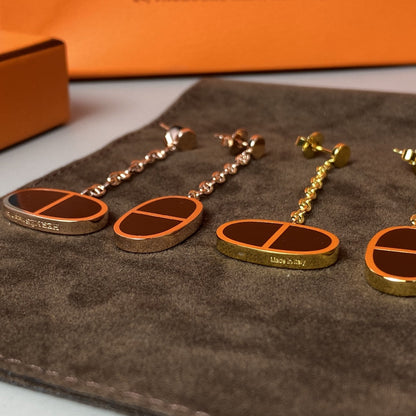 [Radiant Gem]¯CHAINE VERSO BLACK CERAMIC EARRINGS