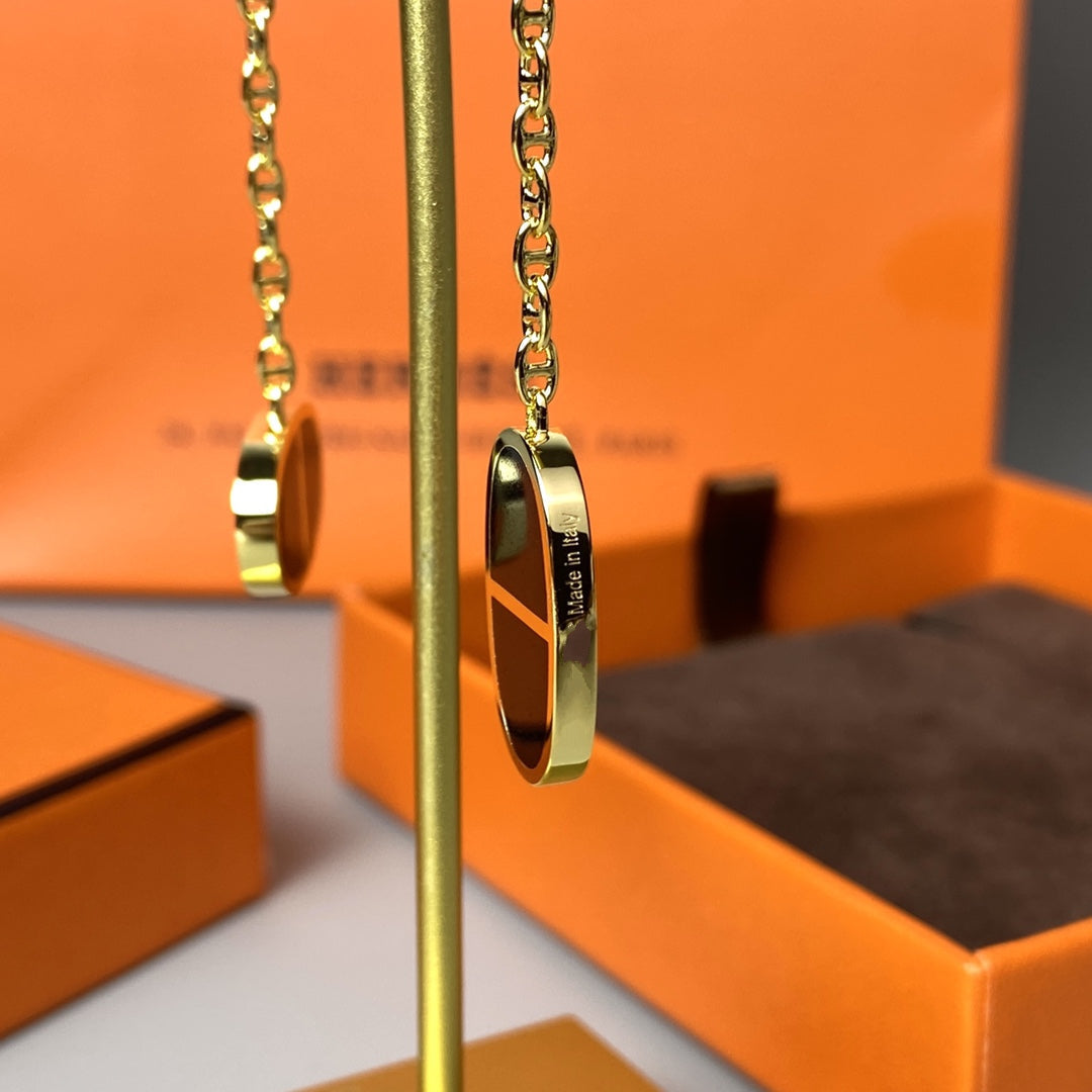 [Radiant Gem]¯CHAINE VERSO BLACK CERAMIC EARRINGS