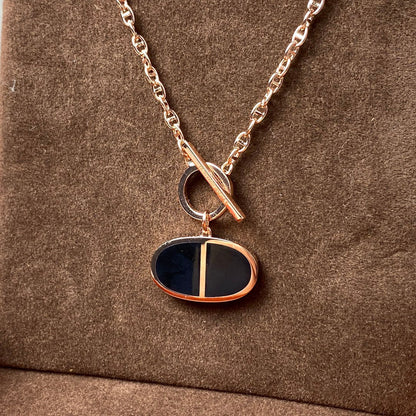 [Radiant Gem]¯CHAINE VERSO BLACK CERAMIC NECKLACE