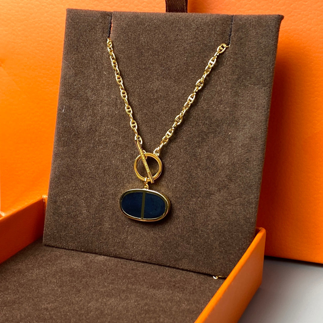 [Radiant Gem]¯CHAINE VERSO BLACK CERAMIC NECKLACE
