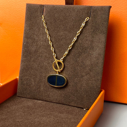 [Radiant Gem]¯CHAINE VERSO BLACK CERAMIC NECKLACE