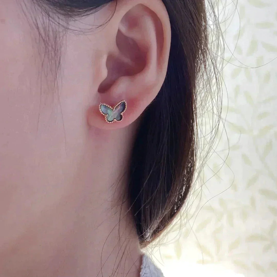 [Radiant Gem]¯BUTTERFLY DARK MOP  EARRINGS