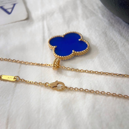 [Radiant Gem]¯CLOVER 25MM NECKLACE TURQUOISE ROSE GOLD