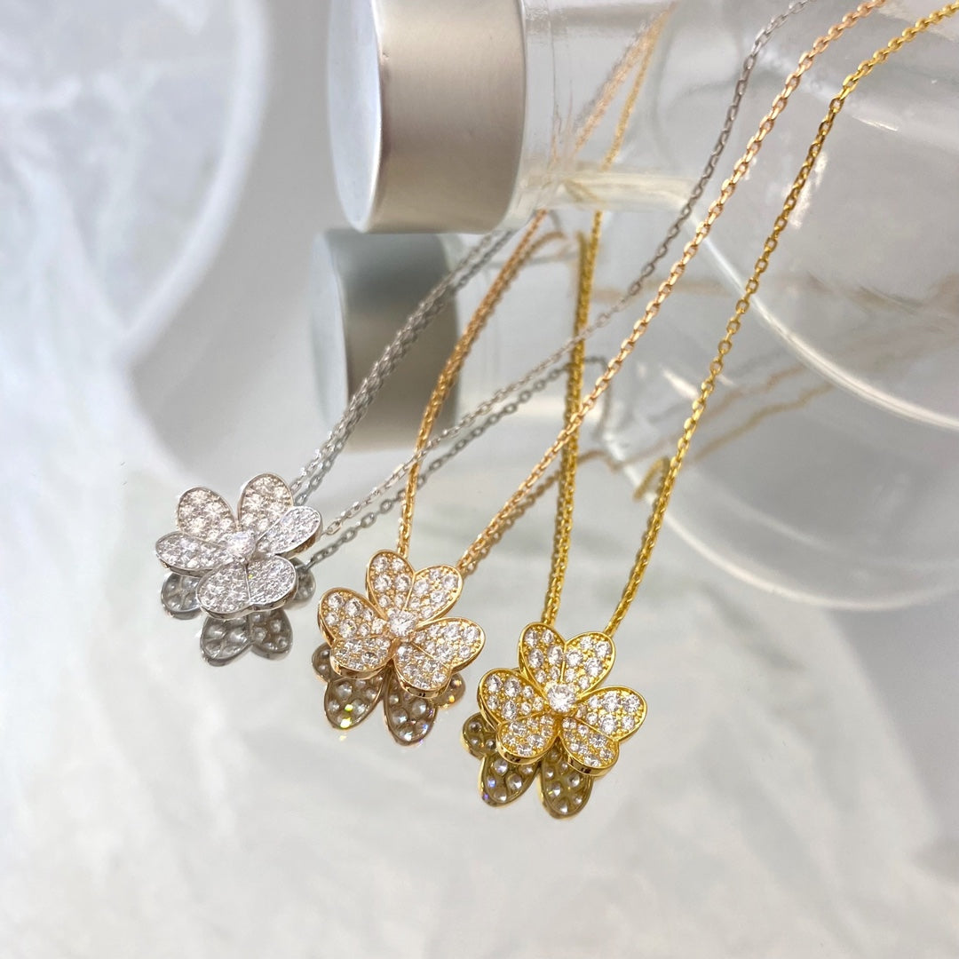 [Radiant Gem]¯FLOWER DIAMOND NECKLACE