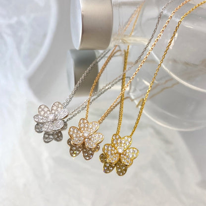 [Radiant Gem]¯FLOWER DIAMOND NECKLACE