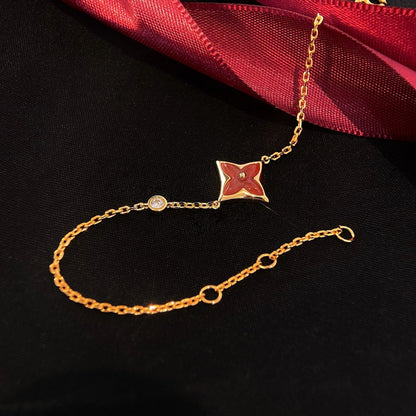 [Radiant Gem]¯COLOR STAR CARNELIAN PINK GOLD DIAMOND BRACELET