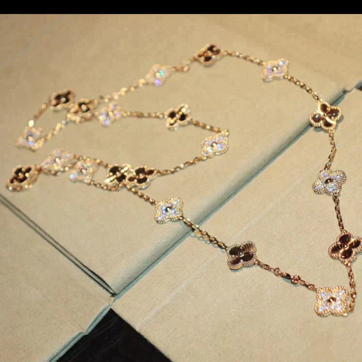 [Radiant Gem]¯CLOVER 20 MOTIFS LASER DIAMOND NECKLACE