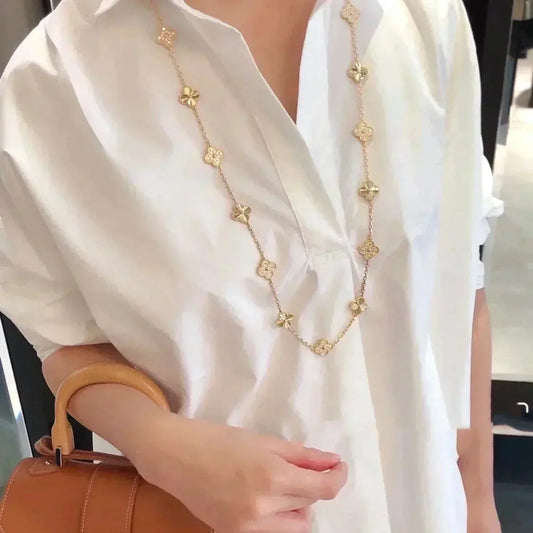[Radiant Gem]¯CLOVER 20 MOTIFS LASER DIAMOND NECKLACE