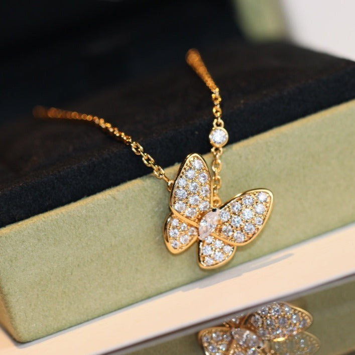 [Radiant Gem]¯BUTTERFLY DIAMOND NECKLACE