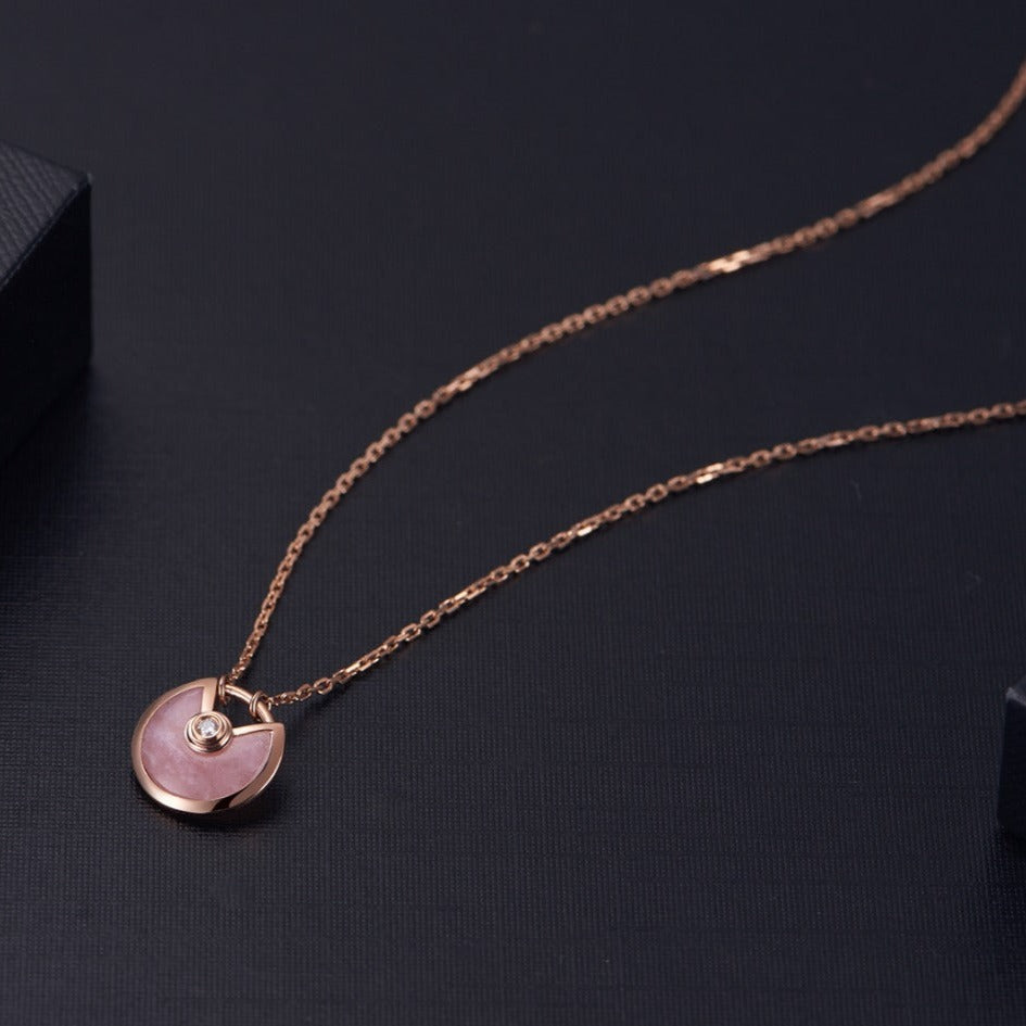 [Radiant Gem]¯AMULETTE ROSE GOLD PINK MOP NECKLACE